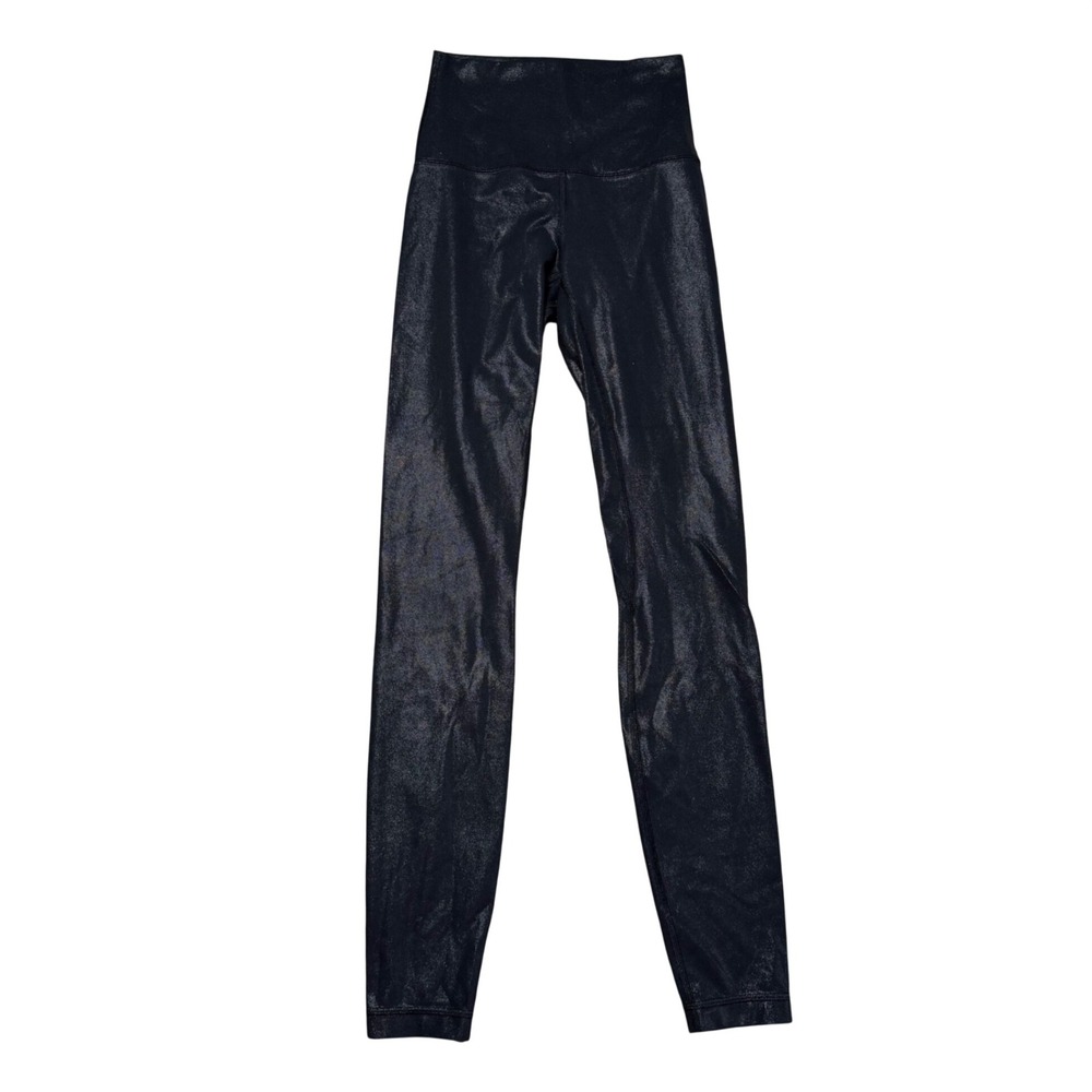 Lululemon Align High Rise Tight 28 Foil Black‎ Radiate Foil Print LW5FG6S Size 2